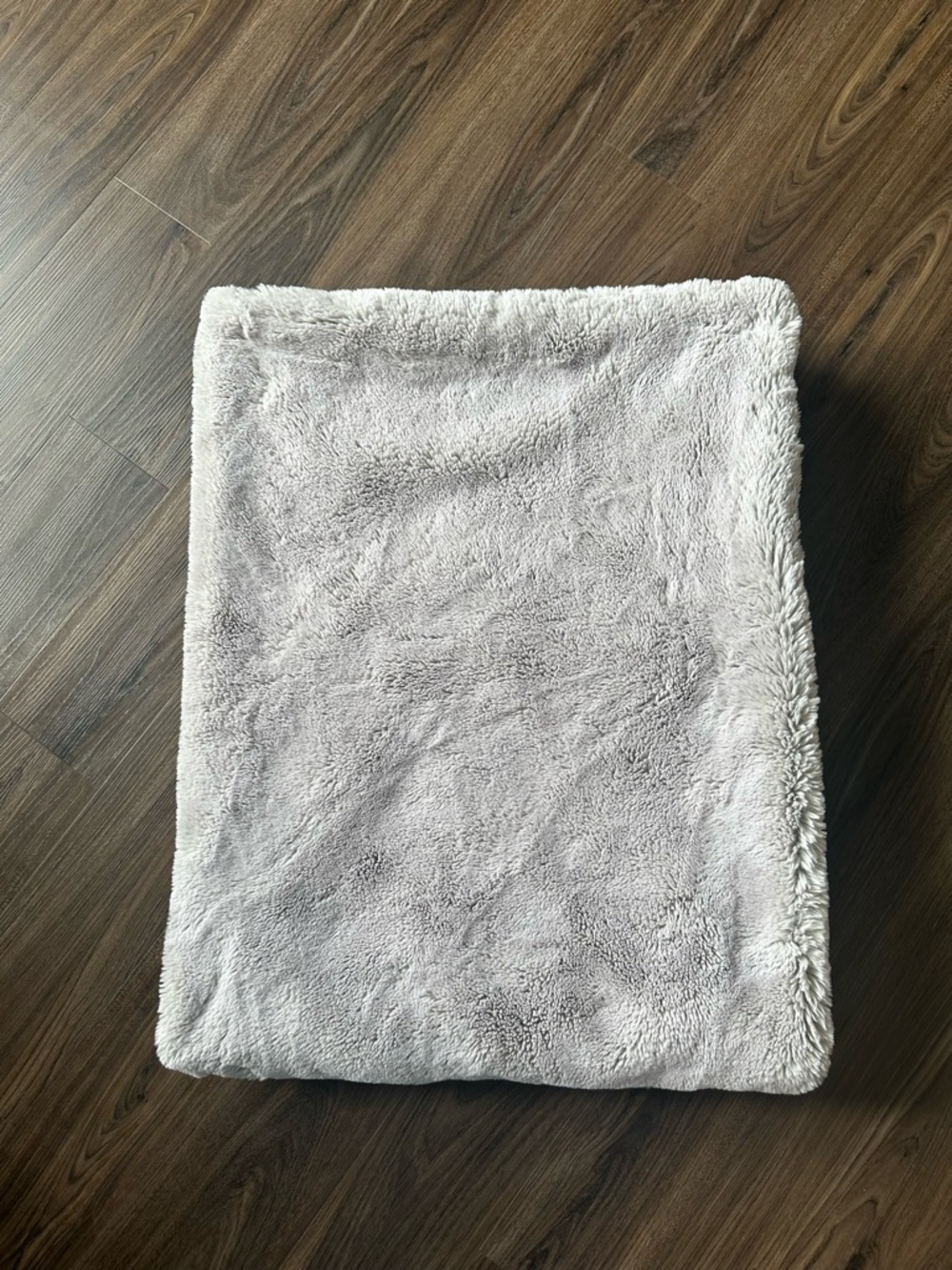 West Elm “Faux Fur Chinchilla Throw” Blanket - Frost Gray 47x60